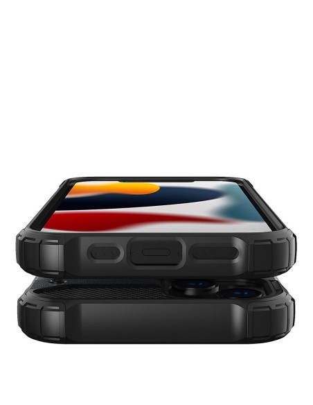 Hybrid Armor dėklas iPhone 14 šarvuotas hibridinis dangtelis juodas Hybrid Armor dėklas iPhone 14 šarvuotas hibridinis dangtelis juodas