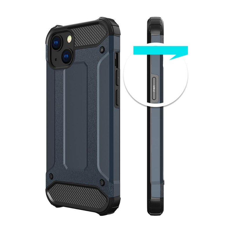 Hybrid Armor dėklas iPhone 14 Plus, šarvuotas hibridinis dangtelis, juodas