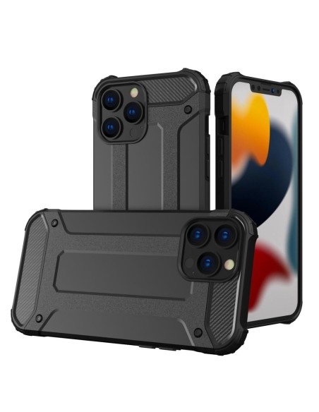 Hybrid Armor iPhone 14 Pro dėklas, šarvuotas hibridinis dangtelis, juodas Hybrid Armor iPhone 14 Pro dėklas, šarvuotas hibridinis dangtelis, juodas