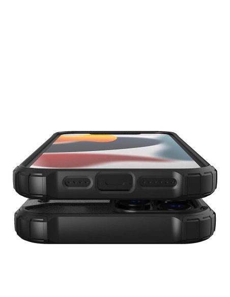 Hybrid Armor iPhone 14 Pro dėklas, šarvuotas hibridinis dangtelis, juodas Hybrid Armor iPhone 14 Pro dėklas, šarvuotas hibridinis dangtelis, juodas