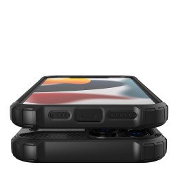 Hybrid Armor iPhone 14 Pro dėklas, šarvuotas hibridinis dangtelis, mėlynas