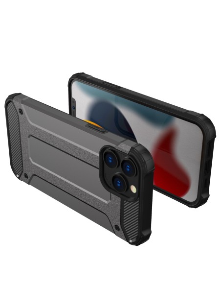 Hybrid Armor dėklas, skirtas iPhone 14 Pro Max, šarvuotas hibridinis dangtelis, mėlynas