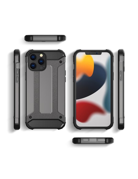 Hybrid Armor dėklas, skirtas iPhone 14 Pro Max, šarvuotas hibridinis dangtelis, mėlynas