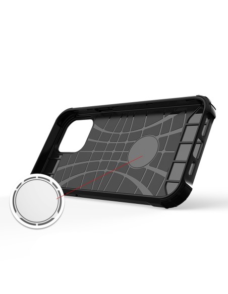 Hybrid Armor dėklas, skirtas iPhone 14 Pro Max, šarvuotas hibridinis dangtelis, mėlynas