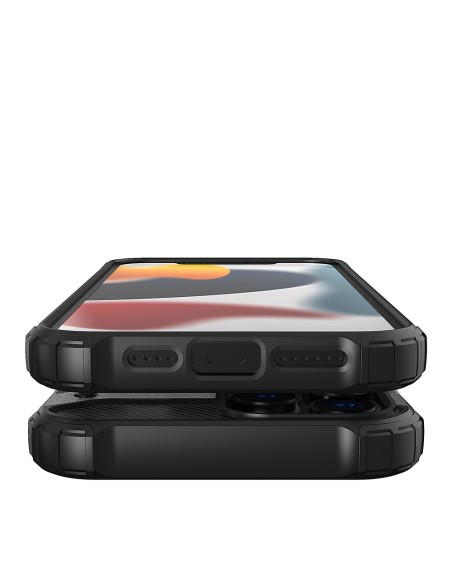 Hybrid Armor dėklas, skirtas iPhone 14 Pro Max, šarvuotas hibridinis dangtelis, mėlynas
