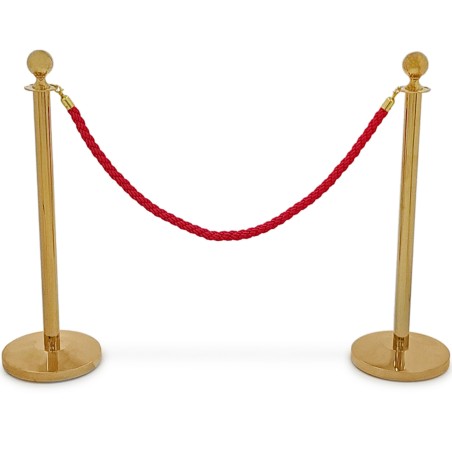 Titaninis viešbučio barjerinis stulpas su raudona virve 150 cm - 2 vnt. Titaninis viešbučio barjerinis stulpas su raudona virve 150 cm - 2 vnt.