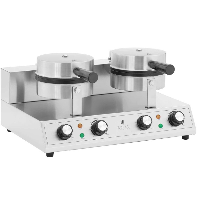 Vaflinė keptuvė dviguba širdelės formos vaflinė di. 2 x 180 mm 2 x 1000 W