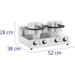 Vaflinė keptuvė dviguba širdelės formos vaflinė di. 2 x 180 mm 2 x 1000 W