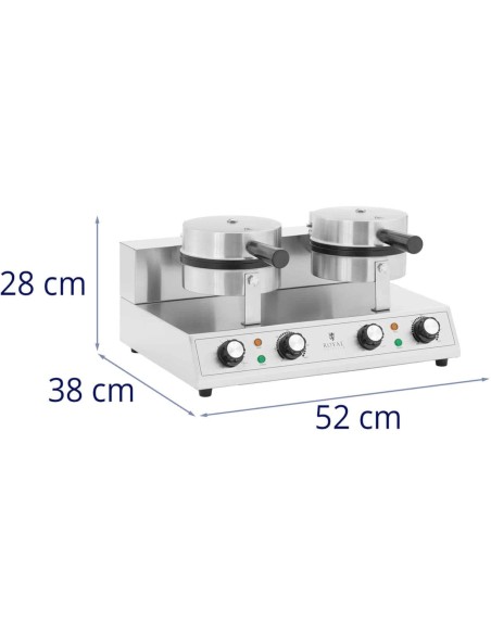 Vaflinė keptuvė dviguba širdelės formos vaflinė di. 2 x 180 mm 2 x 1000 W Vaflinė keptuvė dviguba širdelės formos vaflinė di. 2 x 180 mm 2 x 1000 W