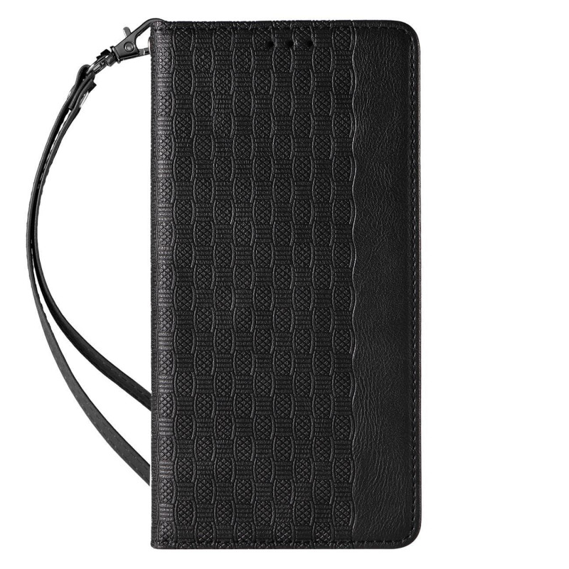 Magnetinio dirželio dėklas iPhone 14 dėklas, atverčiamas dangtelis, piniginė, mini diržas, stovas, juodas