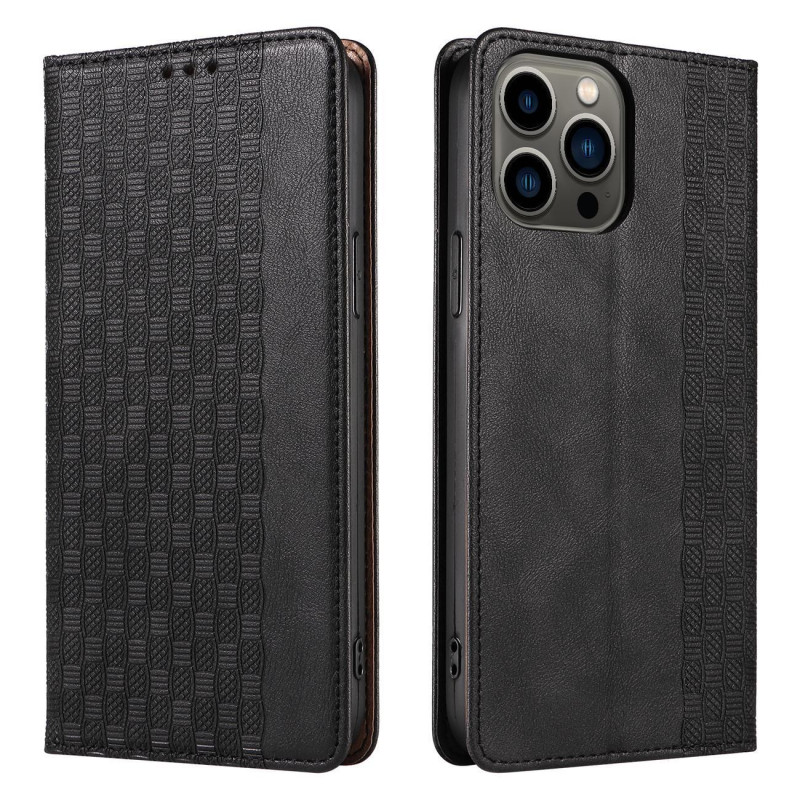 Magnetinio dirželio dėklas iPhone 14 dėklas, atverčiamas dangtelis, piniginė, mini diržas, stovas, juodas