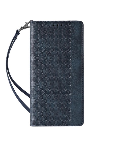 Magnetinio dirželio dėklas iPhone 14 Pro dėklas, atverčiamas dangtelis, piniginė, mini diržas, stovas, mėlynas