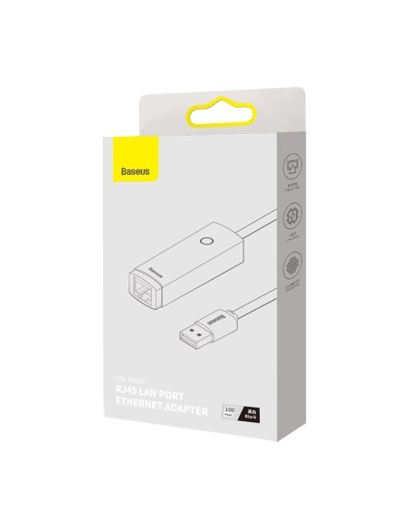 Išorinė tinklo plokštė LAN USB Type A RJ45 100Mbps pilka