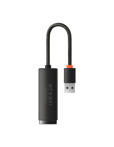 Išorinė tinklo plokštė LAN USB Type A RJ45 100Mbps pilka