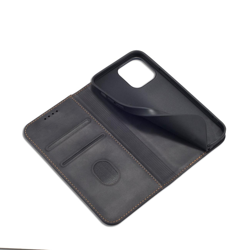 Magnetinis Fancy Dėklas iPhone 14 Plus, dangtelis su atvartu, piniginės stovas, juodas
