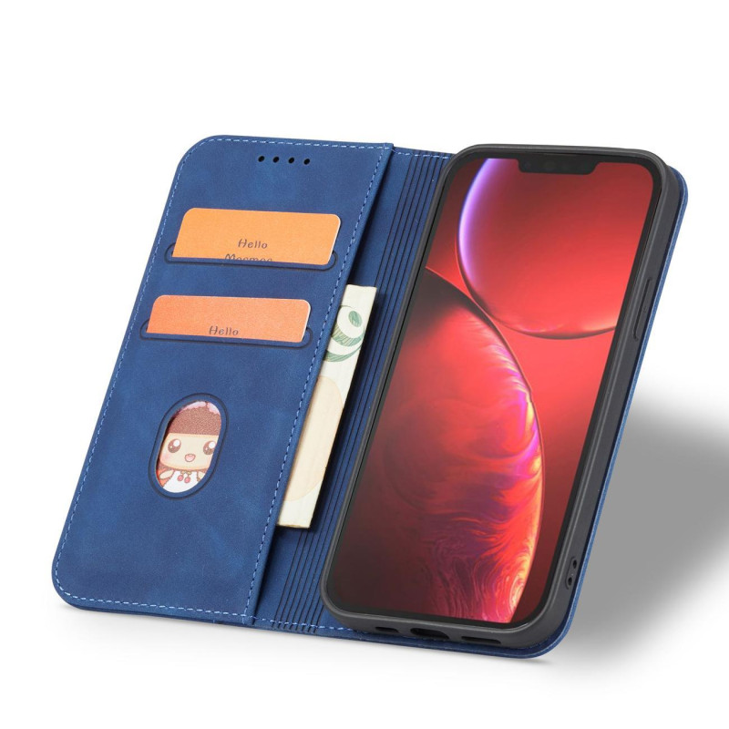 Magnetinis Fancy Dėklas, skirtas iPhone 14 Pro Max, dangtelis su atvartu, piniginės stovas, mėlynas