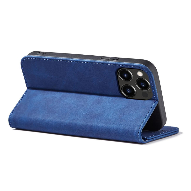 Magnetinis Fancy Dėklas, skirtas iPhone 14 Pro Max, dangtelis su atvartu, piniginės stovas, mėlynas
