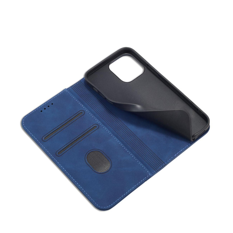Magnetinis Fancy Dėklas, skirtas iPhone 14 Pro Max, dangtelis su atvartu, piniginės stovas, mėlynas