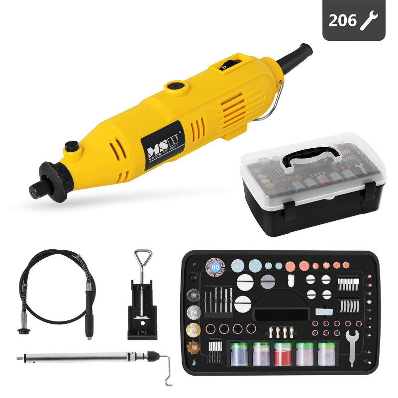 Daugiafunkcis malūnėlis 35000 aps./min 135W 230V MULTI-GRIN135.3 206 elementų RINKINYS