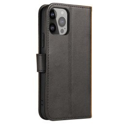 Magnet Case elegantiškas dėklas su atvartu ir stovo funkcija, skirtas iPhone 14, juodas