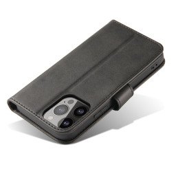 Magnet Case elegantiškas dėklas su atvartu ir stovo funkcija, skirtas iPhone 14, juodas