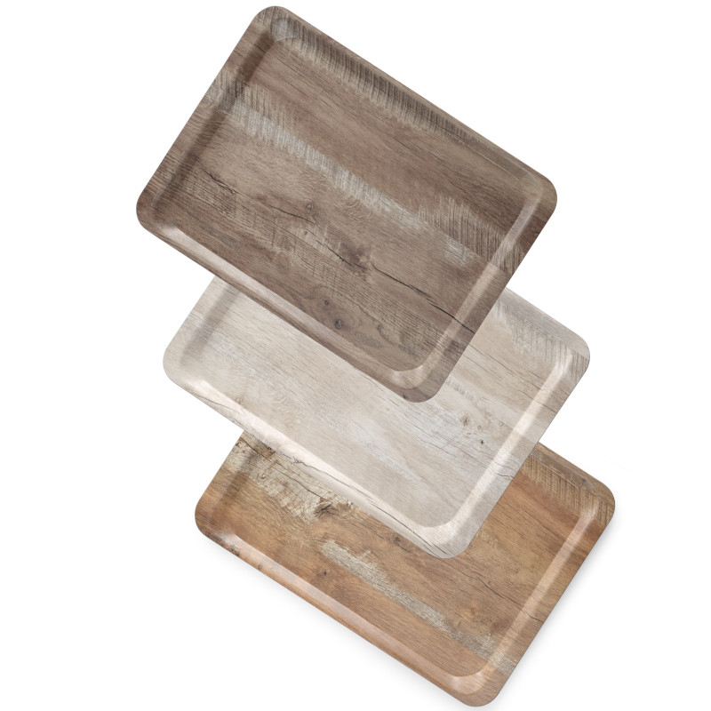 Padėklo serviravimo padėklas su medžio raštu ąžuolas 370x530mm Hendi 508947