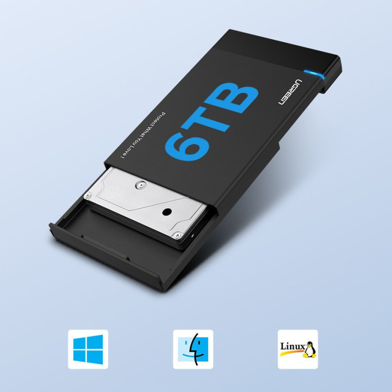 HDD SSD disko korpusas SATA 2.5'' USB 3.2 Gen 1