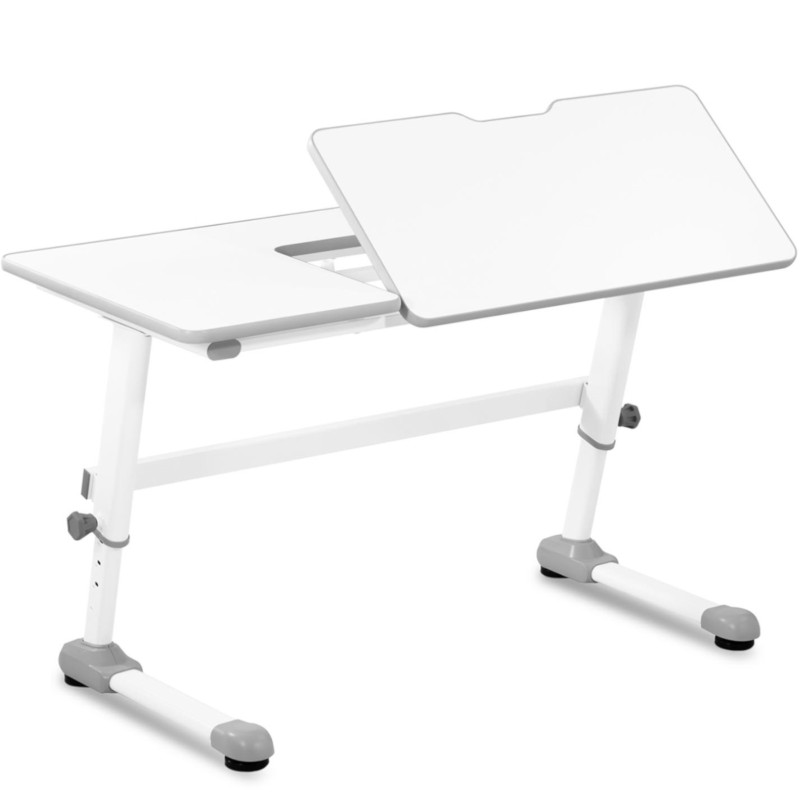 Rašomasis stalas vaikams su reguliuojamu viršumi ir 120 x 66 x 60-76 cm aukščiu