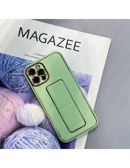 Naujas Kickstand Case dėklas skirtas iPhone 13 Pro su žaliu stovu Naujas Kickstand Case dėklas skirtas iPhone 13 Pro su žaliu stovu