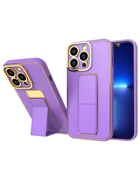 Naujas Kickstand Case dėklas skirtas iPhone 13 Pro su stovu, violetinė