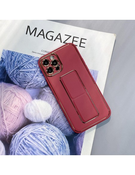 Naujas Kickstand Case dėklas skirtas iPhone 13 Pro Max su raudonu stovu