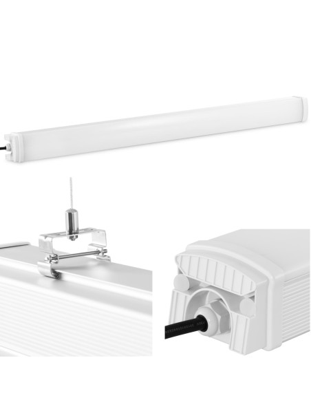 Lempos šviestuvas LED vandeniui atsparus hermetiškas tvartei IP65 6600 lm 120 cm 60 W Lempos šviestuvas LED vandeniui atsparus hermetiškas tvartei IP65 6600 lm 120 cm 60 W