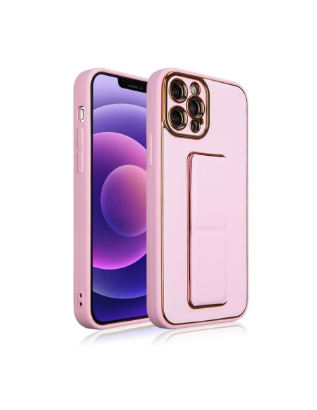 Naujas Kickstand Case dėklas, skirtas iPhone 13 Pro Max su stovu, rožinis