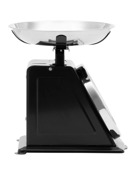 Analoginės virtuvės svarstyklės pagamintos iš plieno iki 5 kg / 20 g - juodos Analoginės virtuvės svarstyklės pagamintos iš plieno iki 5 kg / 20 g - juodos