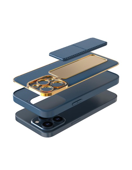 Naujas Kickstand Case dėklas, skirtas Samsung Galaxy A12 5G su rausvu stovu