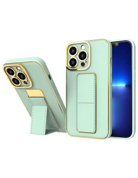 Naujas kickstand dėklas, skirtas Samsung Galaxy A12 5G su žaliu stovu