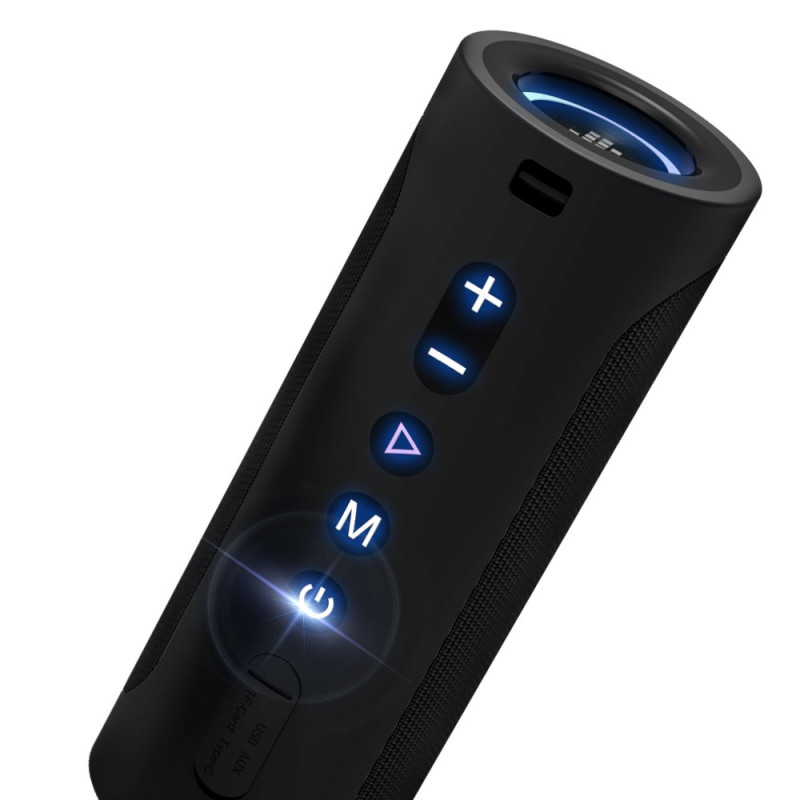Belaidis Bluetooth garsiakalbis T6 Pro 45W + LED juodas