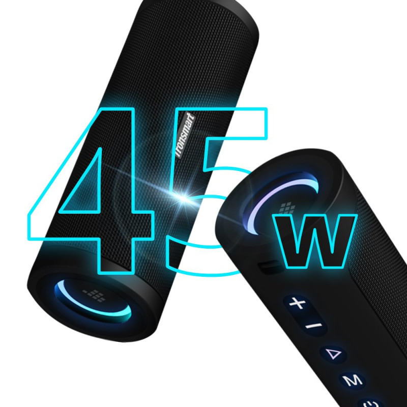 Belaidis Bluetooth garsiakalbis T6 Pro 45W + LED juodas