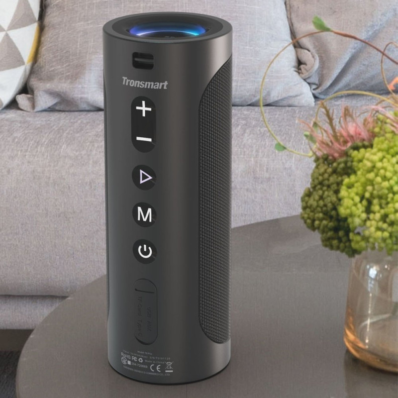 Belaidis Bluetooth garsiakalbis T6 Pro 45W + LED juodas