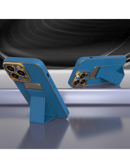 Naujas Kickstand Case dėklas iPhone 12 su stovu, mėlynas