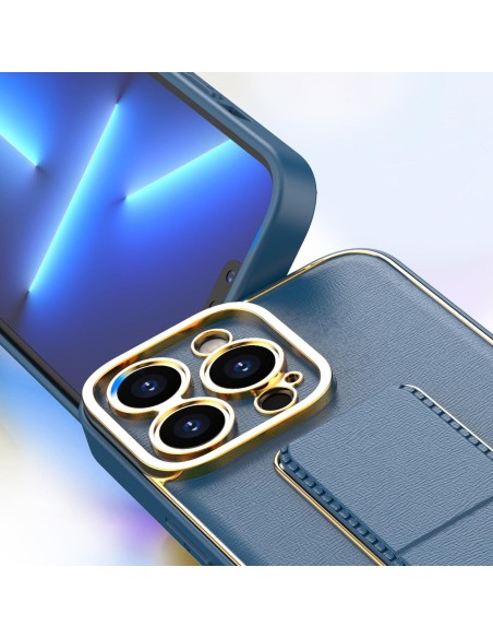 Naujas Kickstand Case dėklas iPhone 12 su stovu, mėlynas
