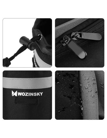 Dviračio laikymo krepšys su dirželiu per petį 6l juodas