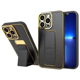 Naujas Kickstand Case dėklas iPhone 12 su stovu, juodas