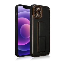 Naujas Kickstand Case dėklas iPhone 12 su stovu, juodas