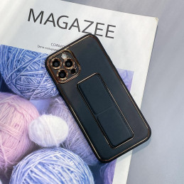 Naujas Kickstand Case dėklas iPhone 12 su stovu, juodas
