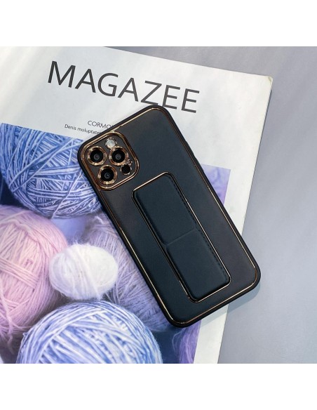 Naujas Kickstand Case dėklas iPhone 12 su stovu, juodas