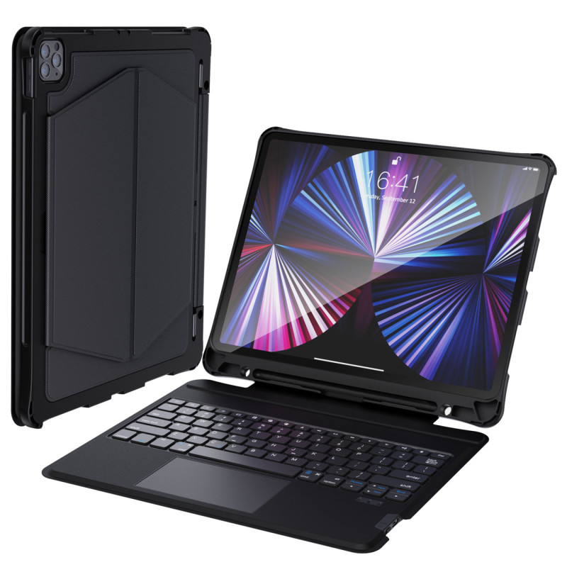 Klaviatūros dėklas, skirtas iPad Pro 12,9" + juoda belaidė Bluetooth klaviatūra Klaviatūros dėklas, skirtas iPad Pro 12,9" + juoda belaidė Bluetooth klaviatūra