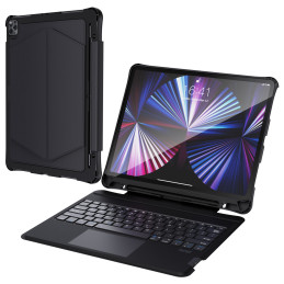 Klaviatūros dėklas, skirtas iPad Pro 12,9" + juoda belaidė Bluetooth klaviatūra