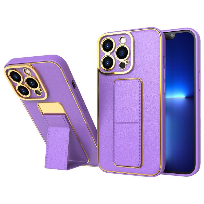 Naujas Kickstand dėklas, skirtas iPhone 12 su stovu, violetinis Naujas Kickstand dėklas, skirtas iPhone 12 su stovu, violetinis
