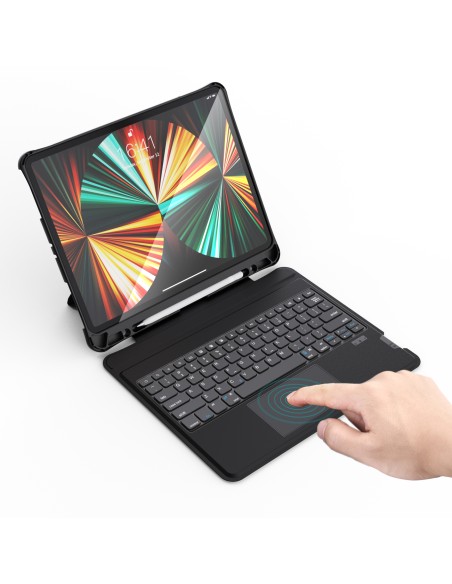 Klaviatūros dėklas, skirtas iPad Pro 12,9" + juoda belaidė Bluetooth klaviatūra Klaviatūros dėklas, skirtas iPad Pro 12,9" + juoda belaidė Bluetooth klaviatūra